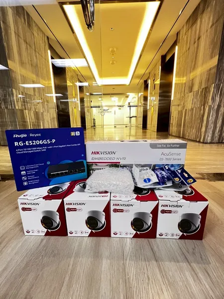 ผลงานติดตั้งกล้อง IP Camera 4 ตัว