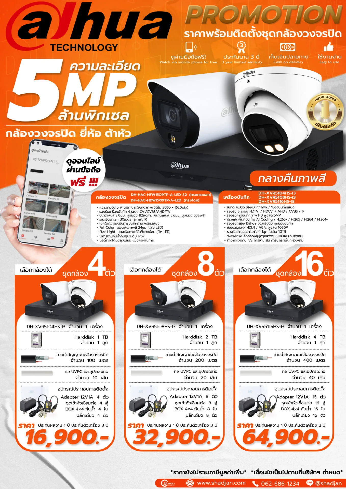 1.5-DAHUA-ANALOG-5-MP-Full-color-scaled ชุดกล้องวงจรปิด Dahua ระบบอนาล็อก 5MP ภาพสีตลอด 24 ชม. ไมค์ในตัว รุ่น DH-HAC-HFW1509TP-A-LED-S2 พร้อมติดตั้ง เริ่ม 16,900 บาท