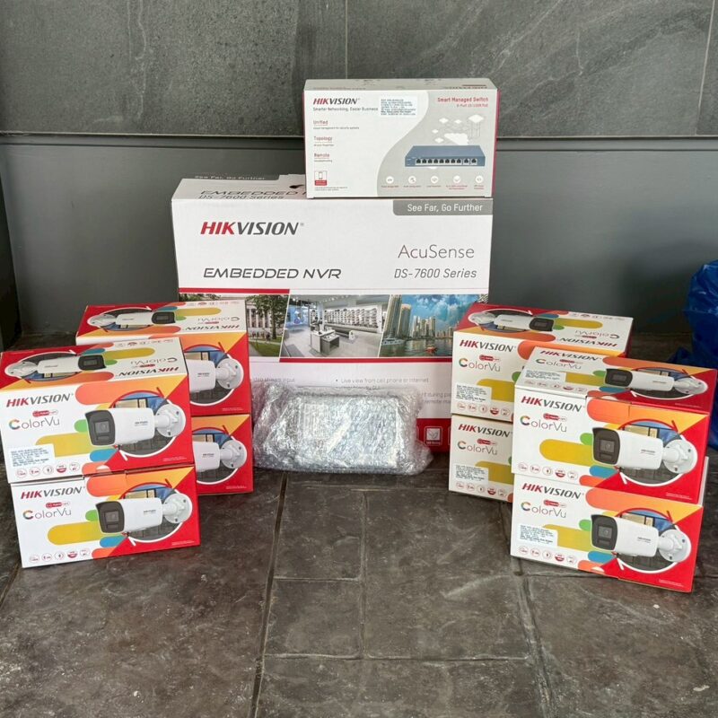 ติดตั้งกล้อง IP Camera 8 ตัว