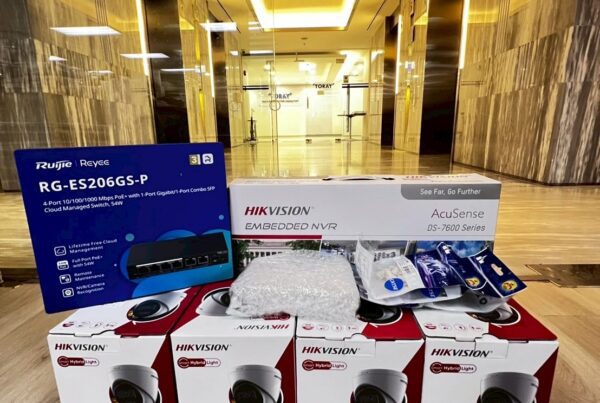 ติดตั้งกล้อง IP Camera 4 ตัว