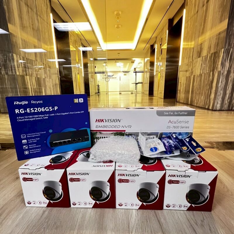 ติดตั้งกล้อง IP Camera 4 ตัว