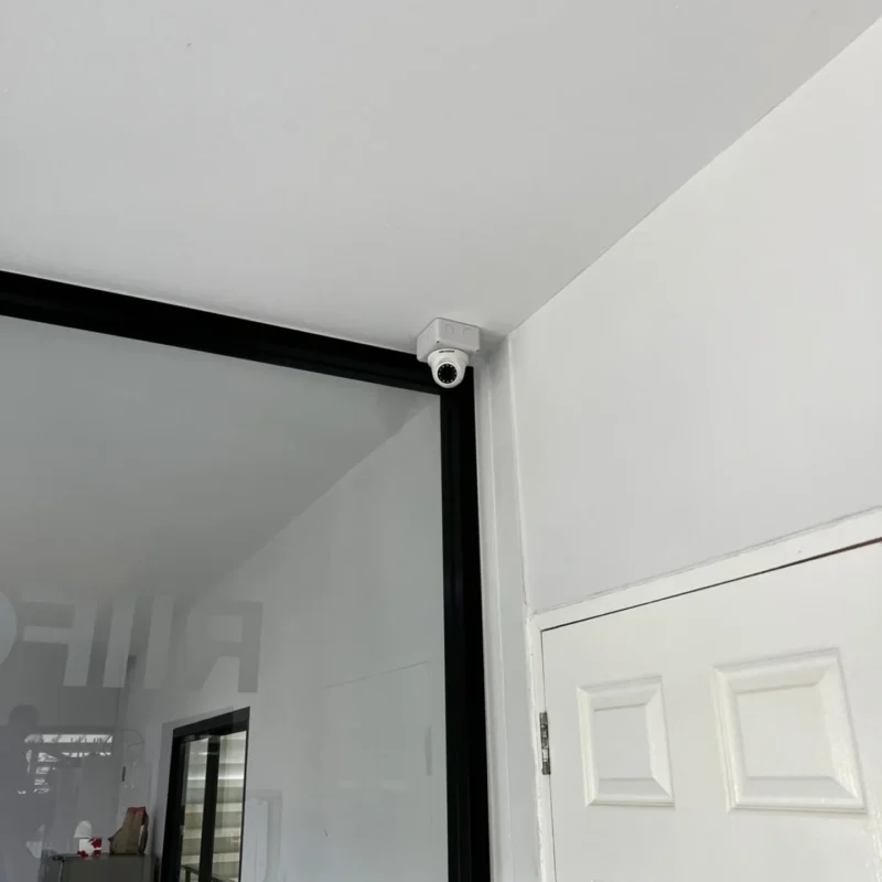 งานติดตั้งกล้องวงจรปิดพื้นที่คลังสินค้าภายในอาคารโดยทีม Shadjan