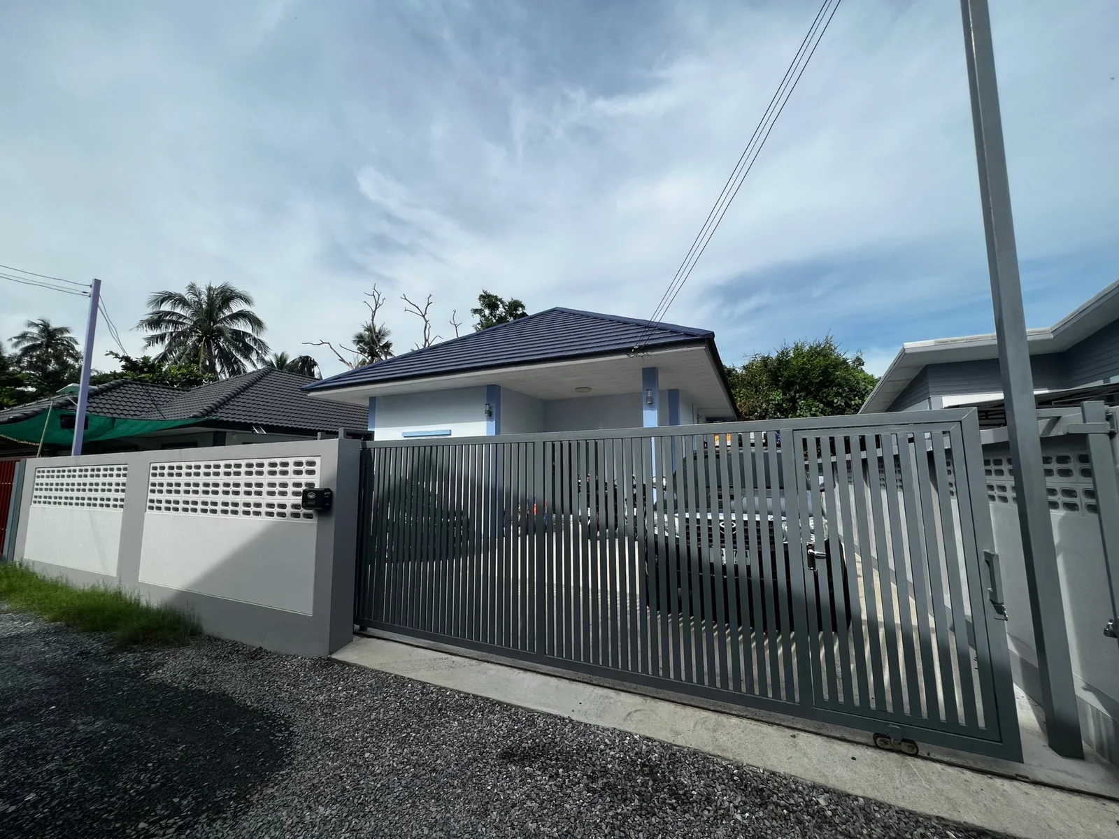 ตัวอย่างบ้านพักอาศัยที่ใช้ประเมินราคาติดตั้งกล้องวงจรปิดหน้างานจริง