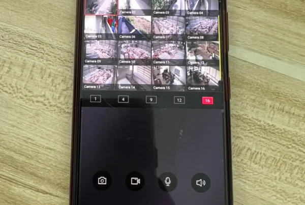 ตัวอย่างการดูภาพกล้องวงจรปิดผ่านมือถือหลังติดตั้งระบบเสร็จ