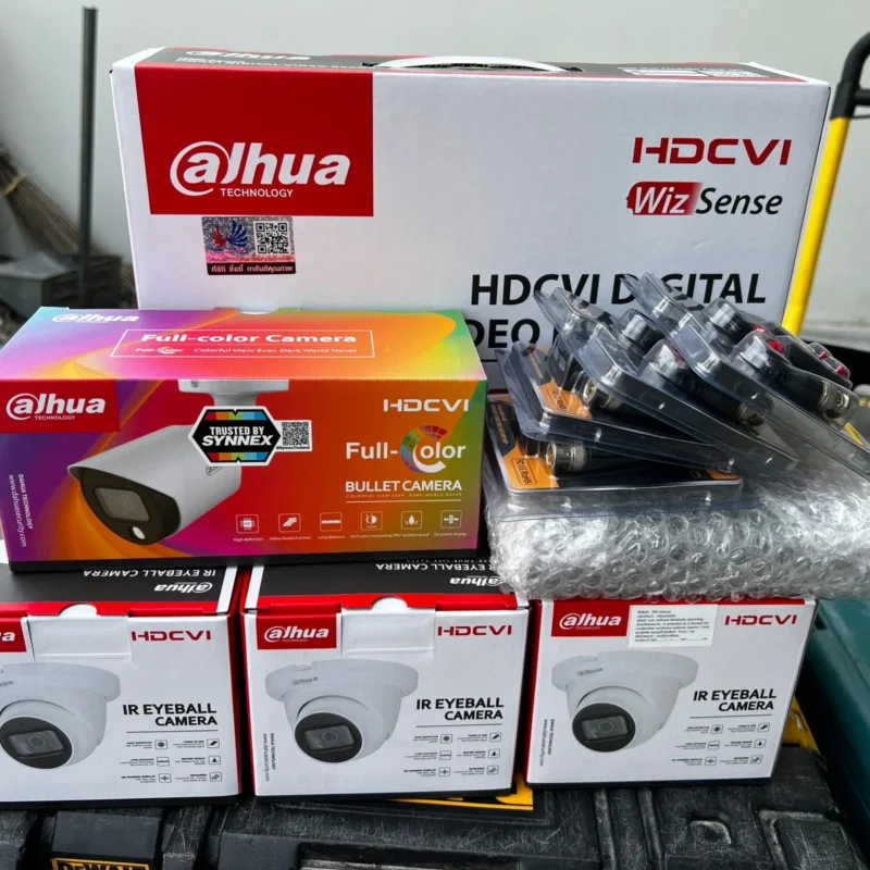 ชุดอุปกรณ์กล้องวงจรปิด Dahua ที่มีผลต่อการคำนวณราคาติดตั้ง