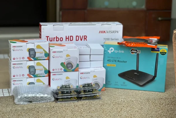 ชุดอุปกรณ์ Hikvision สำหรับงานติดตั้งกล้องวงจรปิดบ้านพร้อมใช้งาน