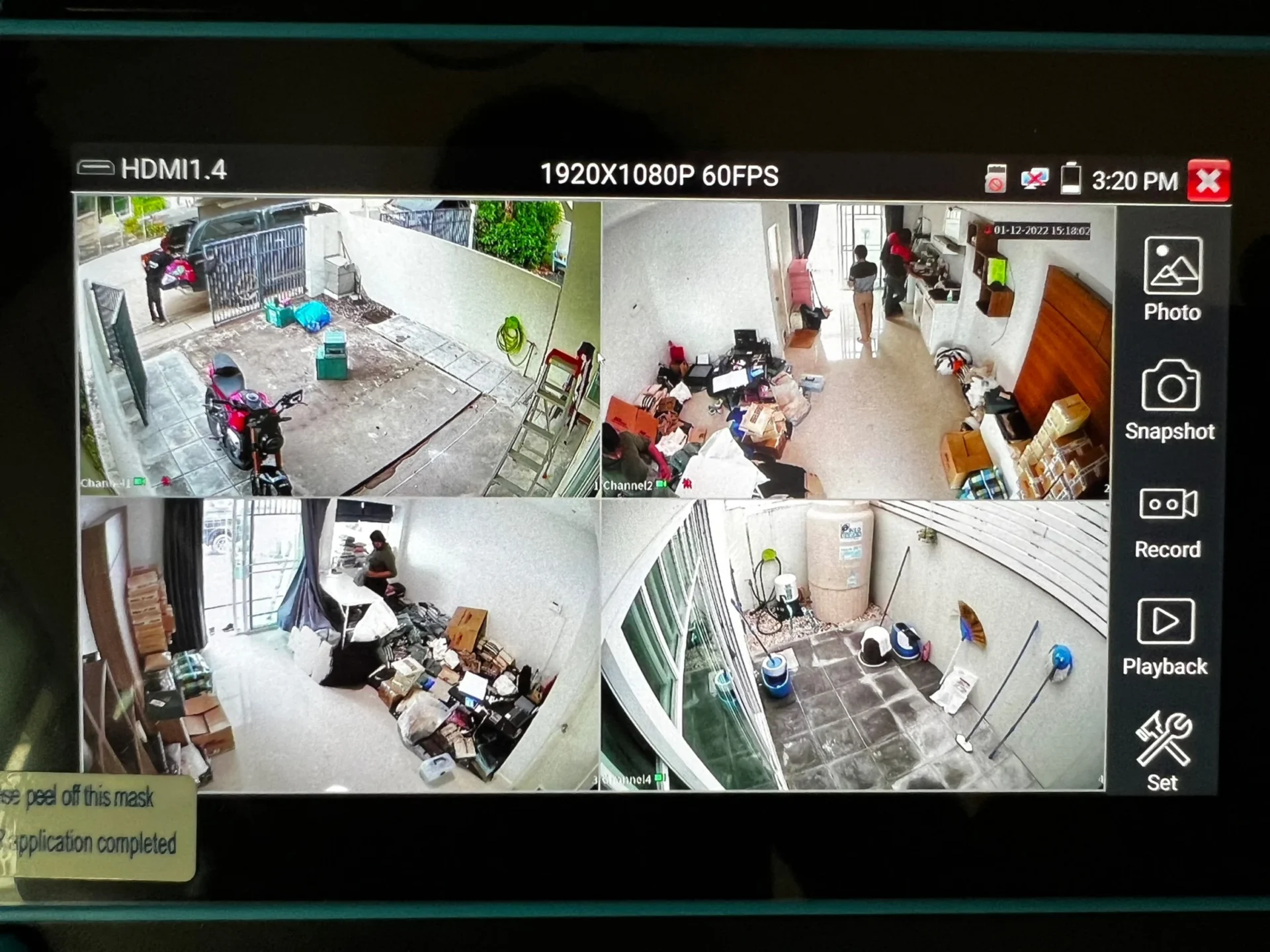 ภาพแสดงผลจากระบบกล้องวงจรปิดหลังติดตั้งใช้งานจริง