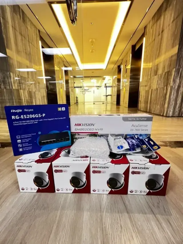 ชุดอุปกรณ์กล้องวงจรปิด Hikvision สำหรับติดตั้งโดย Shadjan