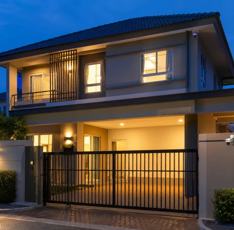วางจุดกล้องวงจรปิดรอบบ้านให้ครอบคลุมทางเข้าและทางเดิน